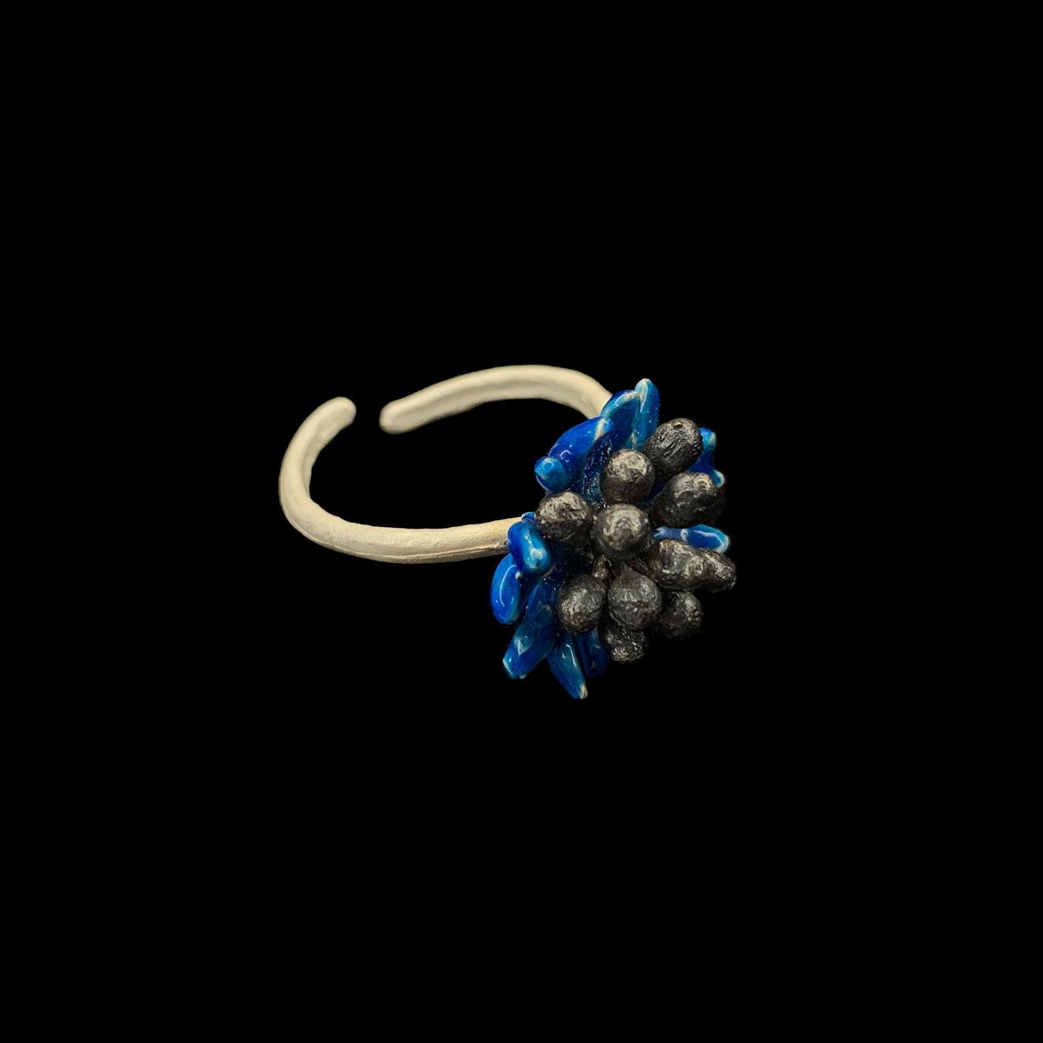Blue Cornflower Ring - Michael Michaud Jewellery