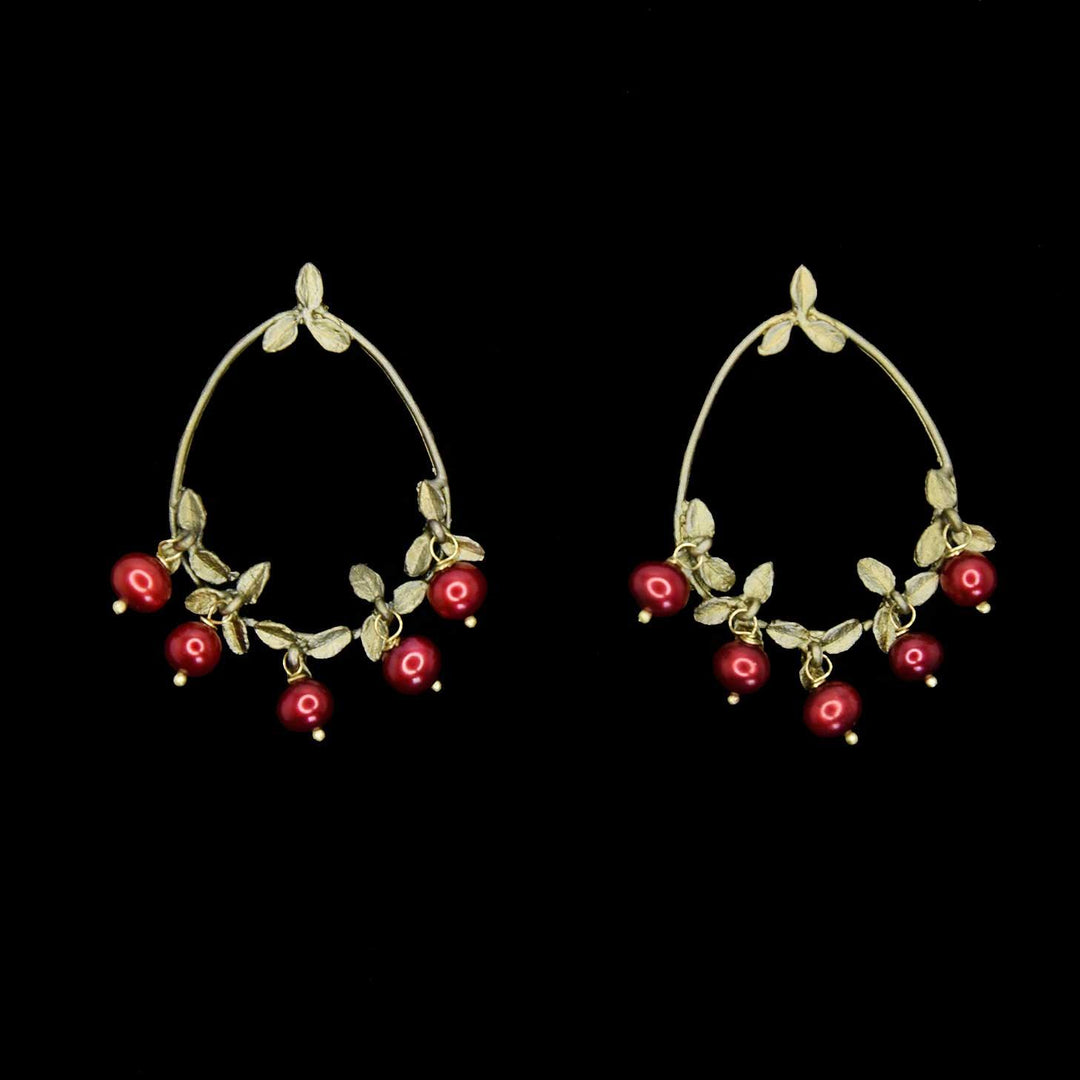 Cranberry Earrings - Hoop Post - Michael Michaud Jewellery