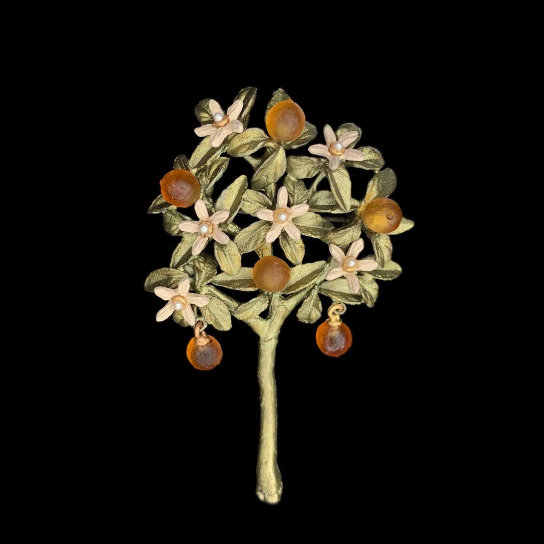 Dainty Orange Blossom Brooch - Michael Michaud Jewellery