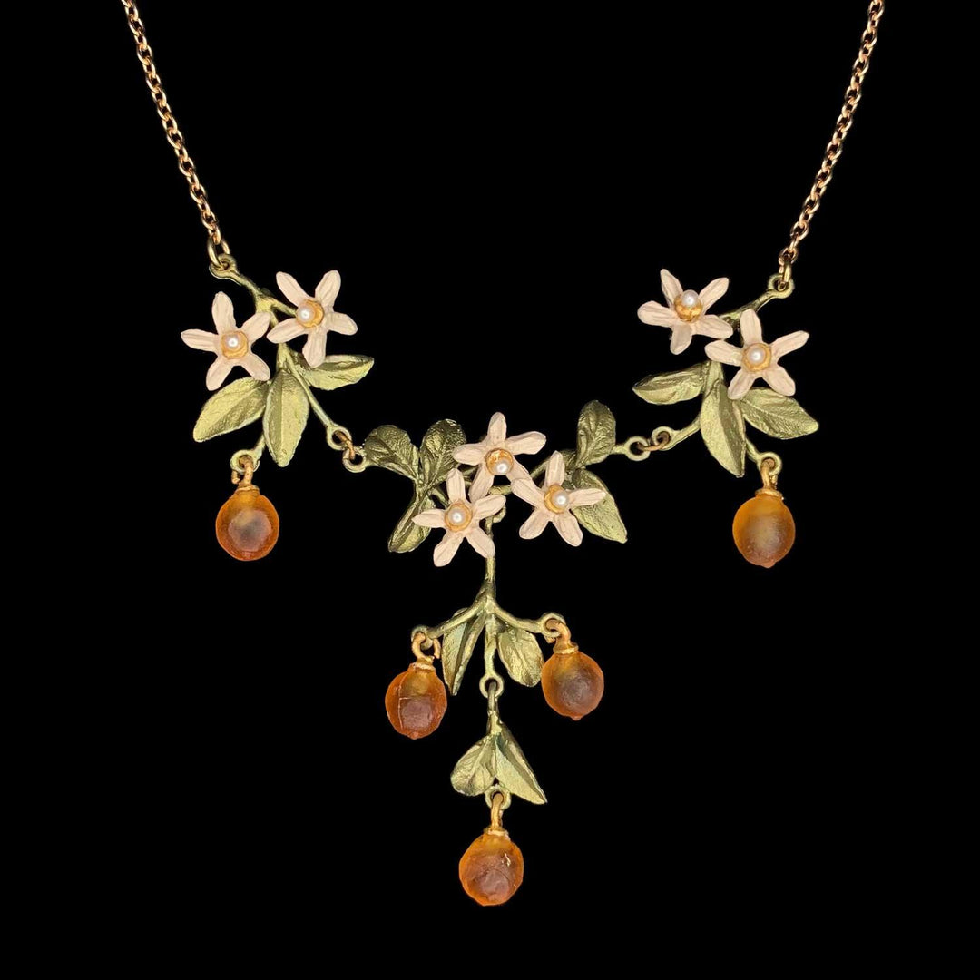 Dainty Orange Blossom Necklace - Michael Michaud Jewellery