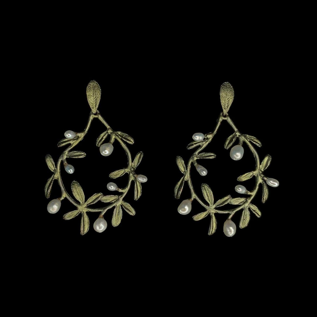 Jasmine Vine Earrings - Post Circle - Michael Michaud Jewellery