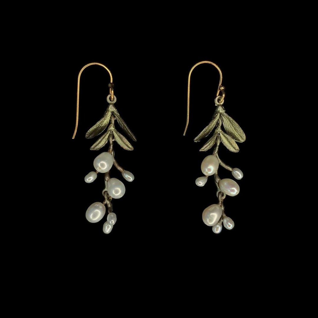 Jasmine Vine Earrings - Pearl Drop - Michael Michaud Jewellery