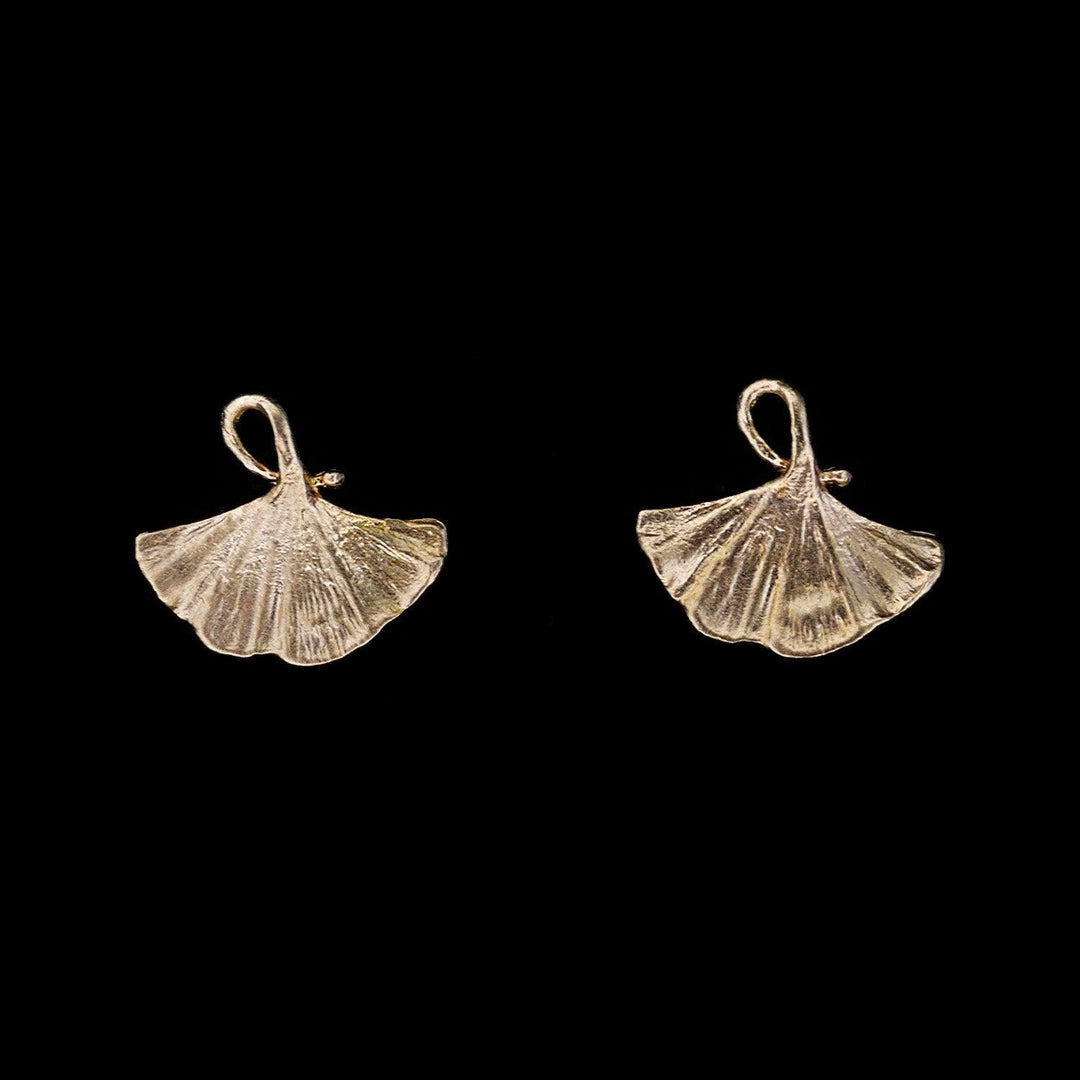 Fine Ginkgo Earrings - Post - Michael Michaud Jewellery