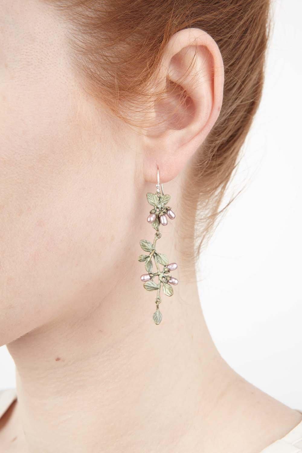 Thyme Earrings - Wire Drop - Michael Michaud Jewellery