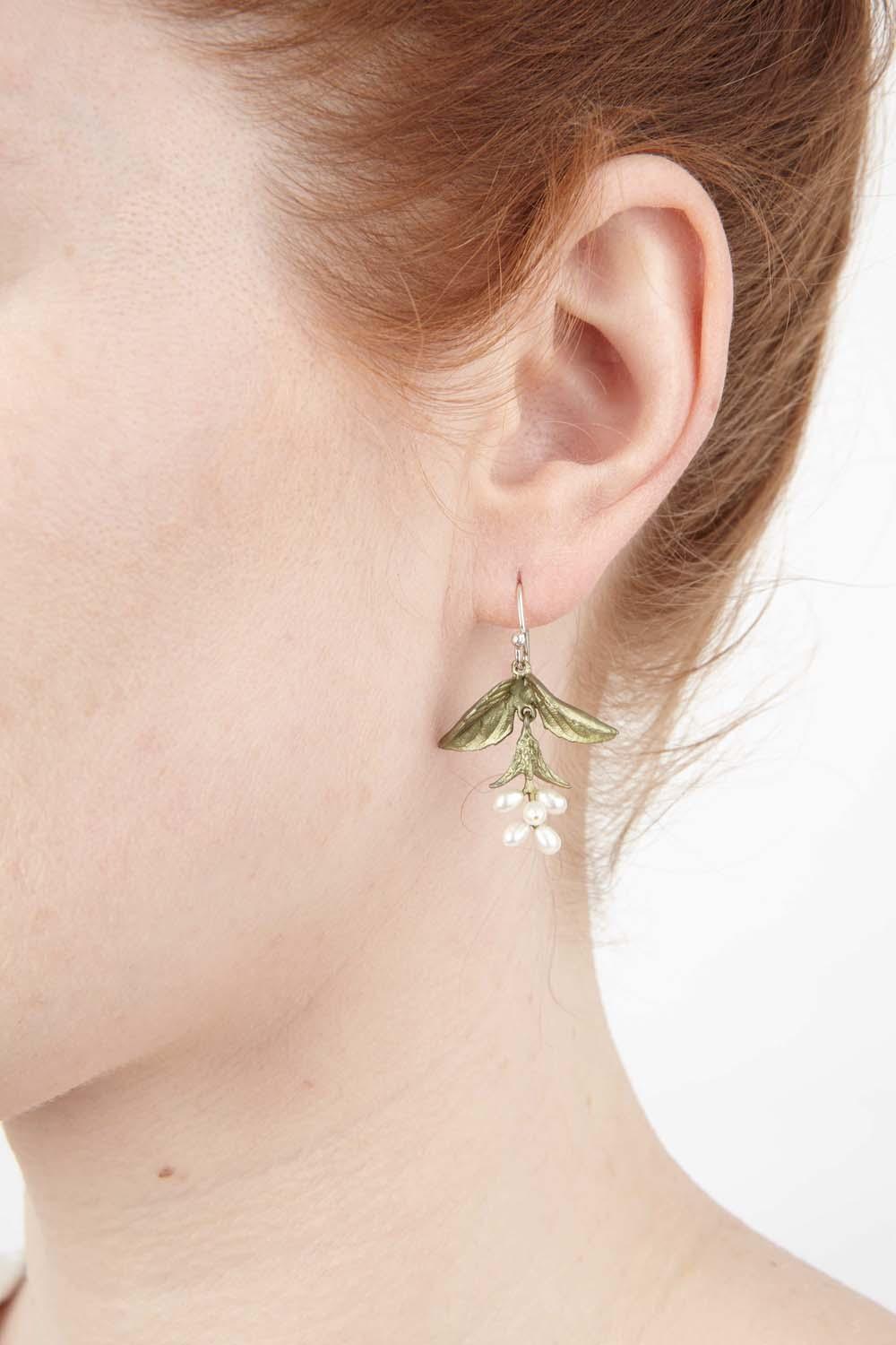 Sweet Basil Earrings - Wire Drop - Michael Michaud Jewellery