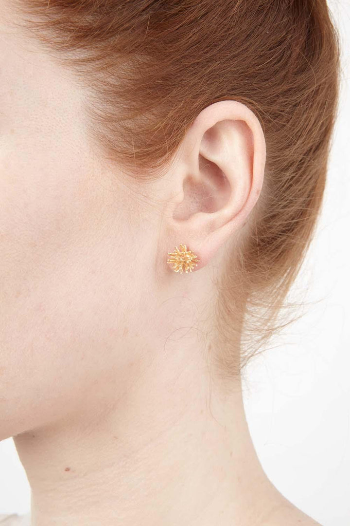 Gone To Seed Earrings - Large Stud Gold - Michael Michaud Jewellery