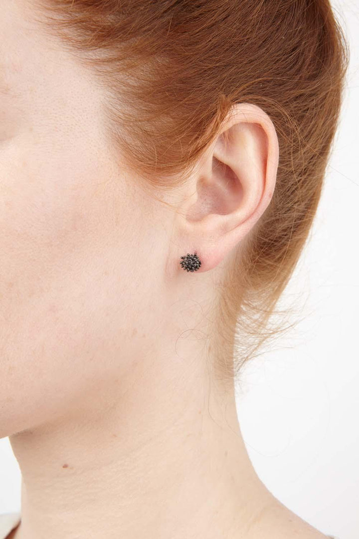 Gone To Seed Earrings - Small Stud Gunmetal - Michael Michaud Jewellery