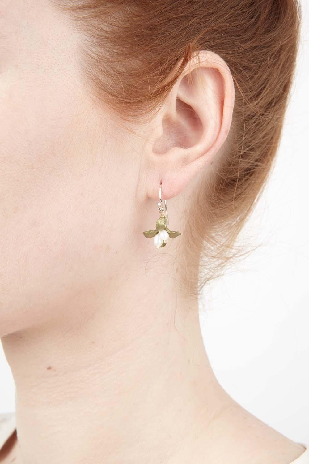 Wildflower Earrings - Single Drop Wire - Michael Michaud Jewellery