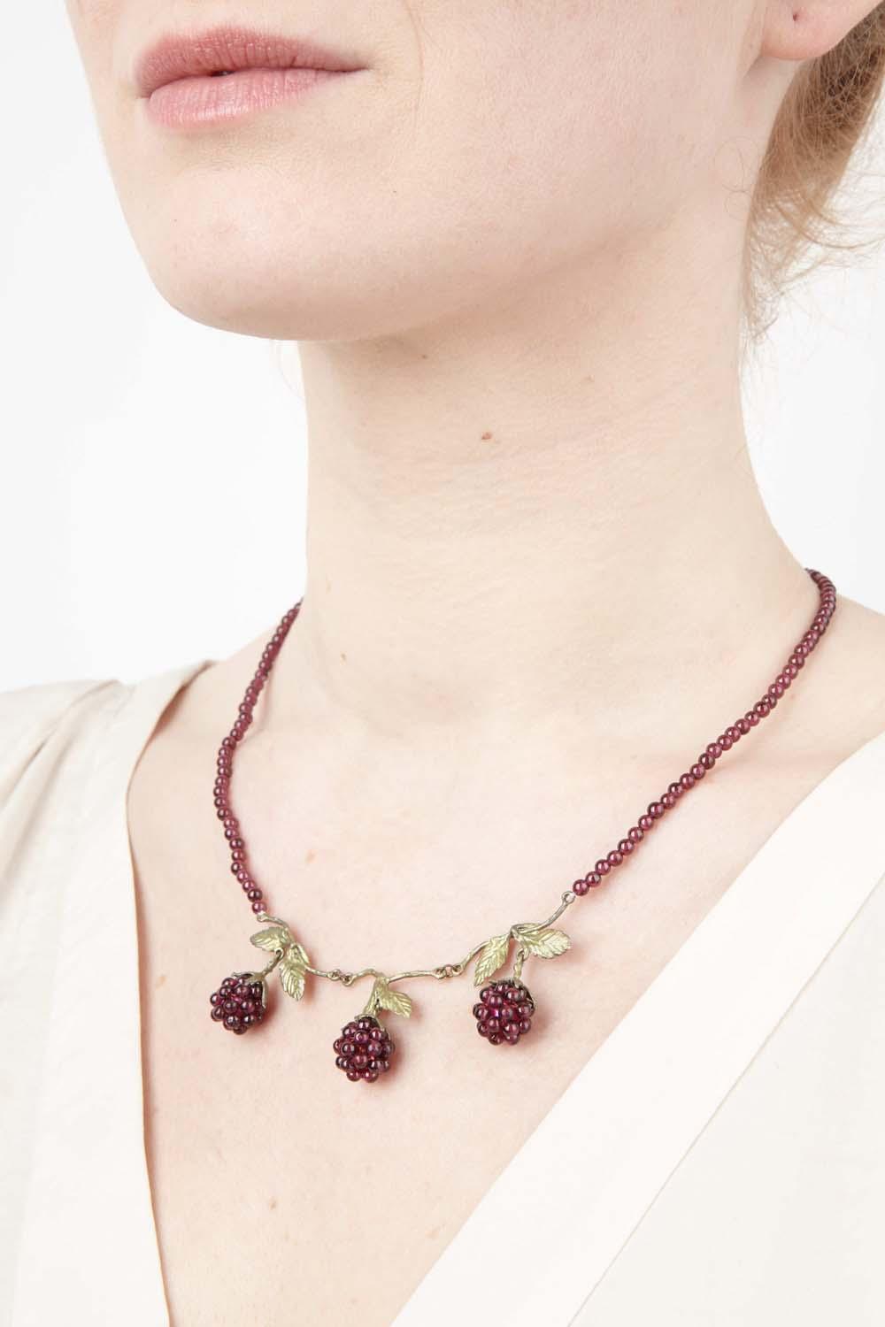 Raspberry Beaded Necklace - Michael Michaud Jewellery