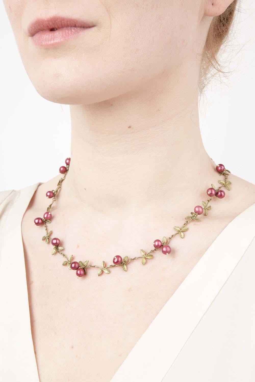 Cranberry Necklace - Delicate - Michael Michaud Jewellery