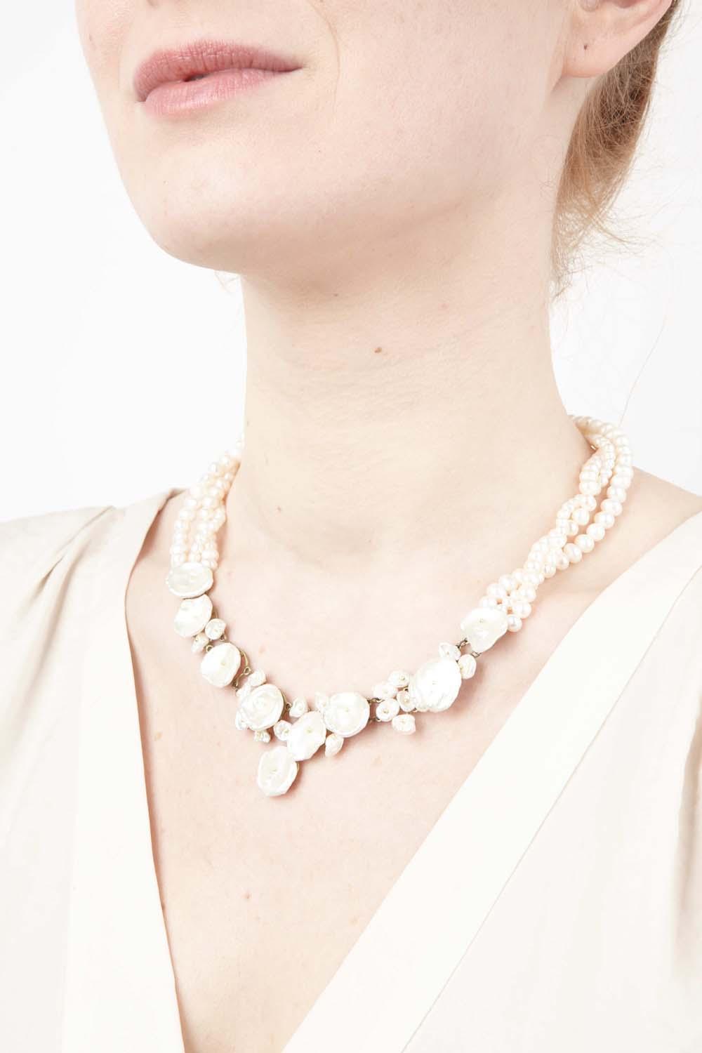 Silver Dollar Necklace - Pearl Twist - Michael Michaud Jewellery
