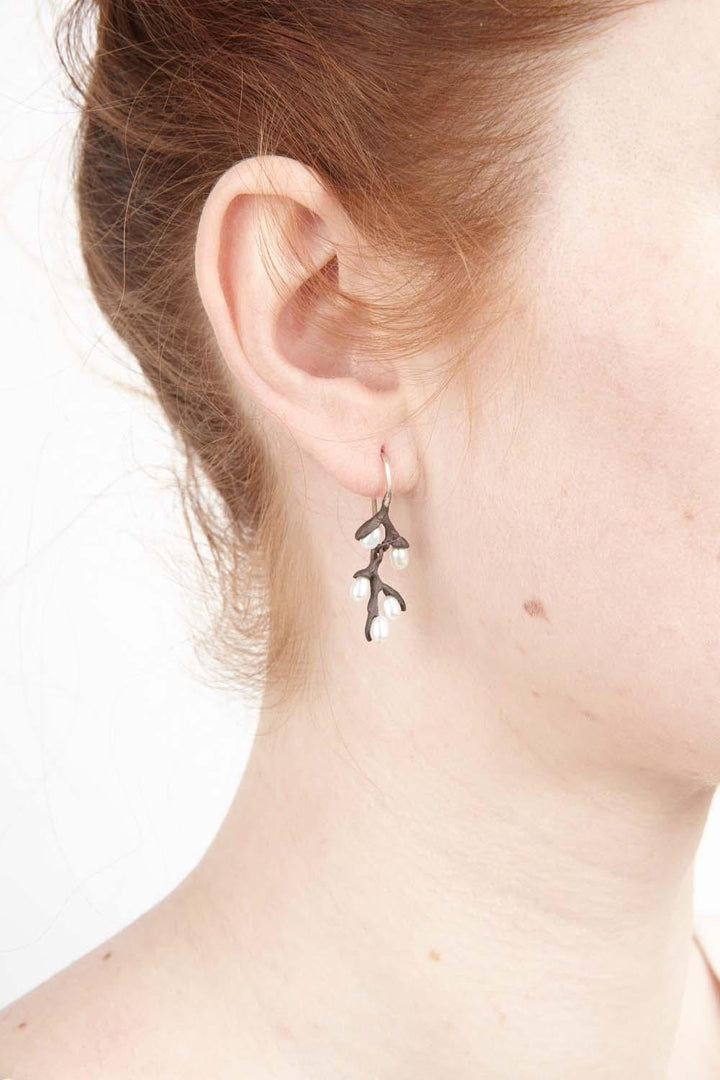 Pussy Willow Earrings - Wire Drop - Michael Michaud Jewellery