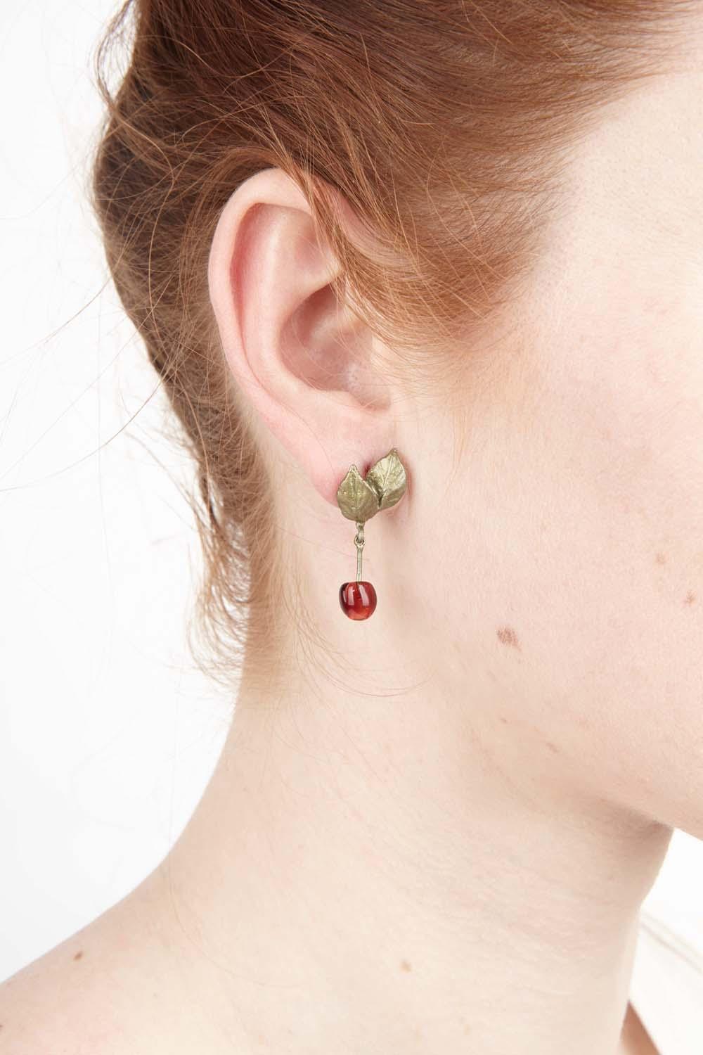 Morello Cherry Earrings - Michael Michaud Jewellery