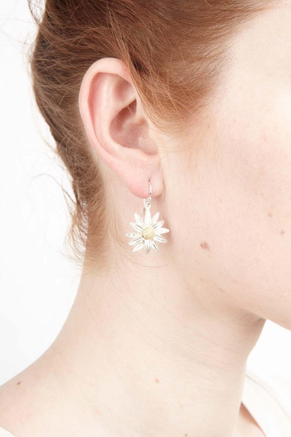 Daisy Earrings - Wire Drop - Michael Michaud Jewellery