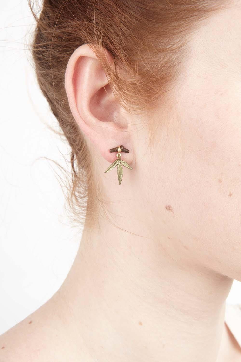 Bamboo Earring - Single Drop Post - Michael Michaud Jewellery