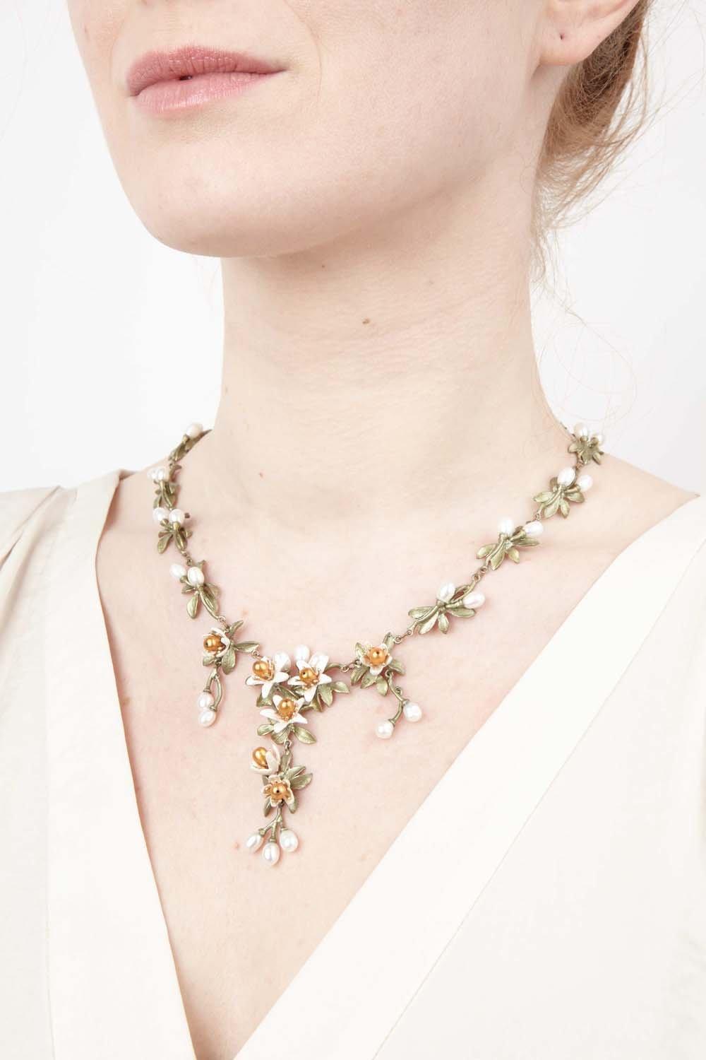 Orange Blossom Necklace - Flowers - Michael Michaud Jewellery