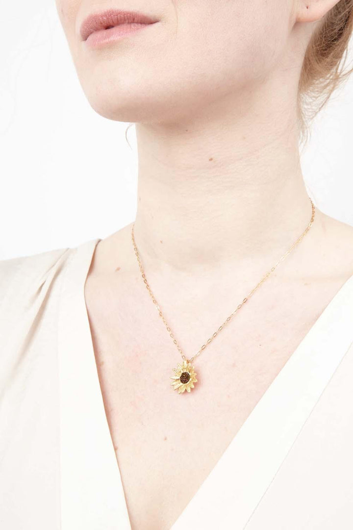 Sunflower Petite Pendant - Michael Michaud Jewellery