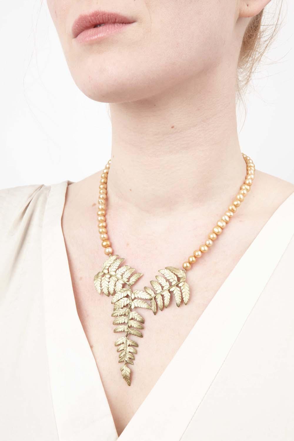 Fern Necklace - Pearl - Michael Michaud Jewellery