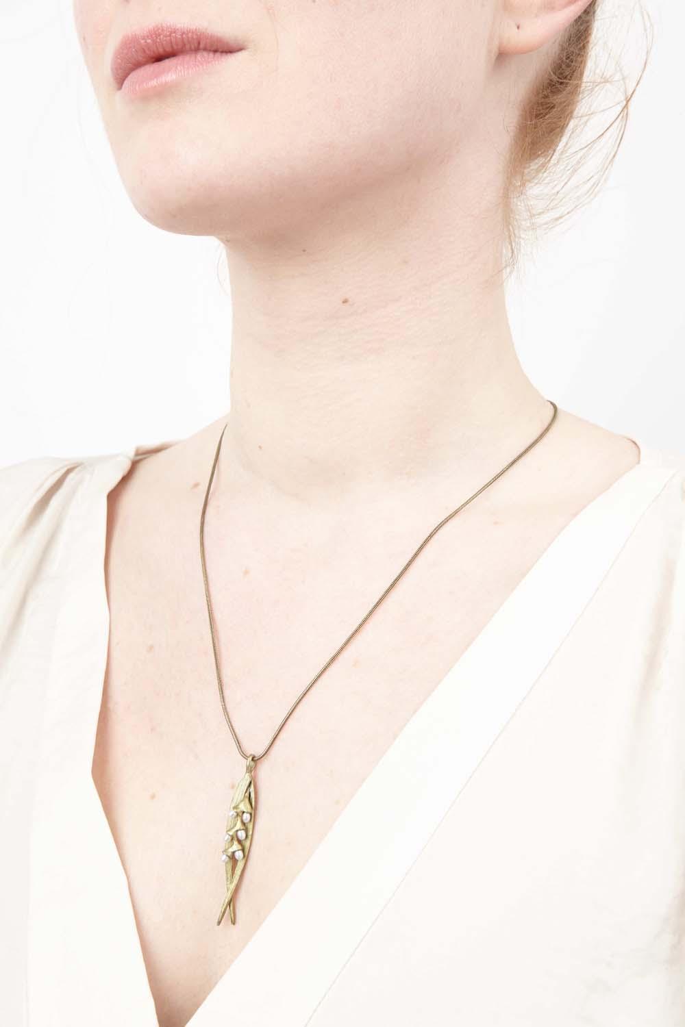 Rice Pendant - Snake Chain - Michael Michaud Jewellery