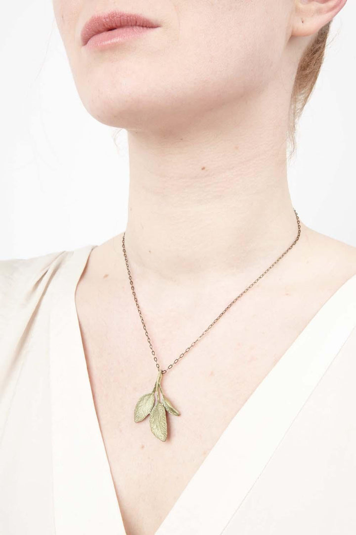 Petite Herb - Sage Pendant - Michael Michaud Jewellery