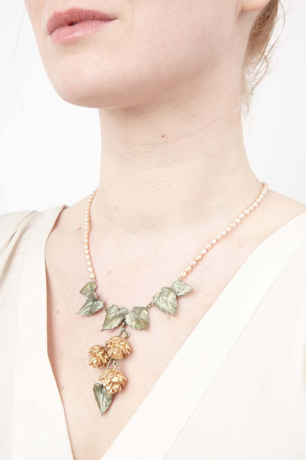 Hops Necklace - Dangle Pearls - Michael Michaud Jewellery