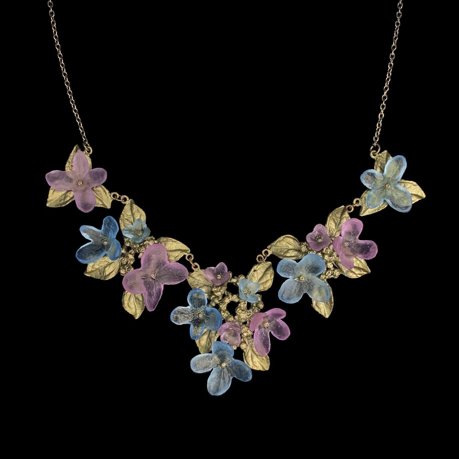 Hydrangea Teller Blue Necklace - Statement - Michael Michaud Jewellery
