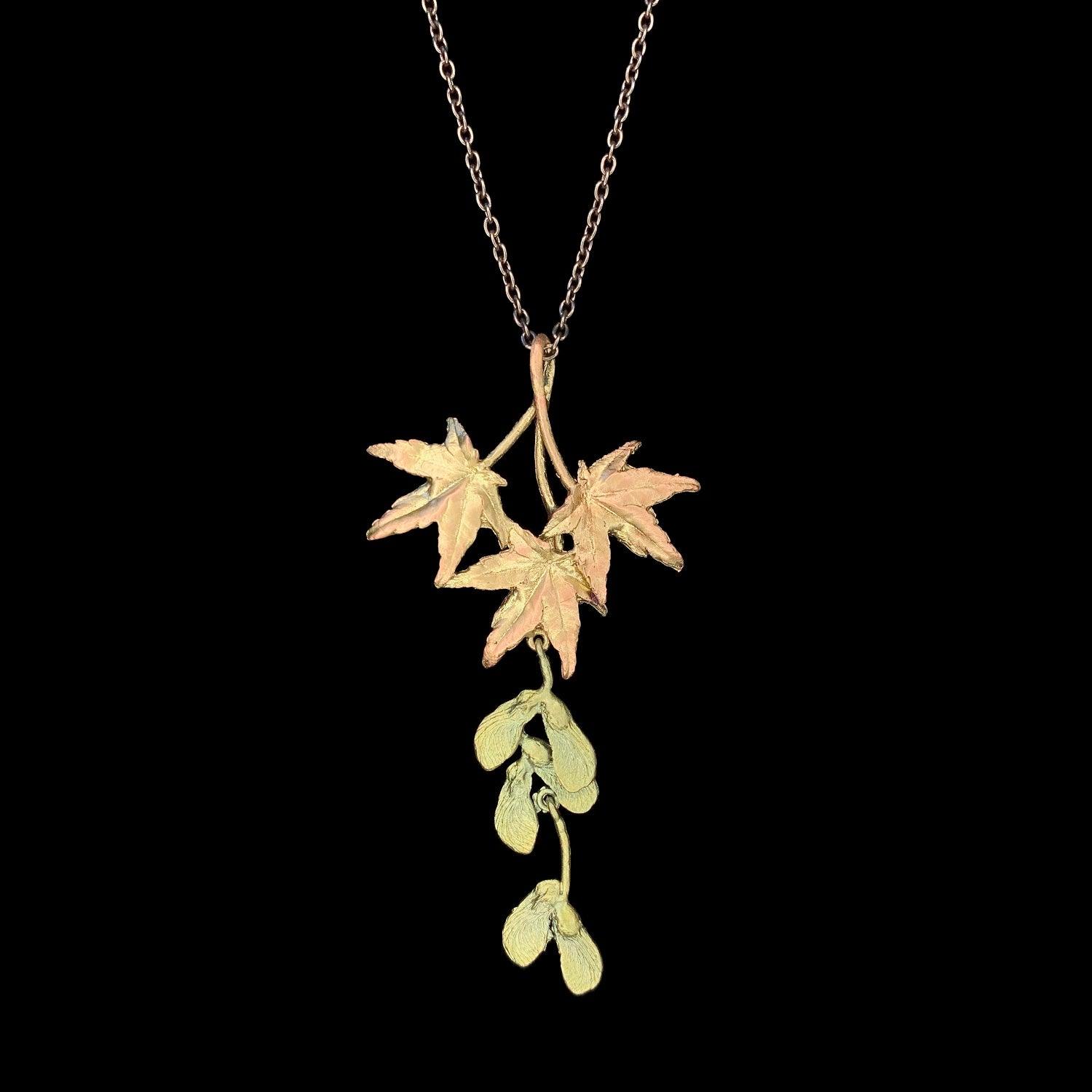 Japanese Maple Pendant - Leaf Drop - Michael Michaud Jewellery
