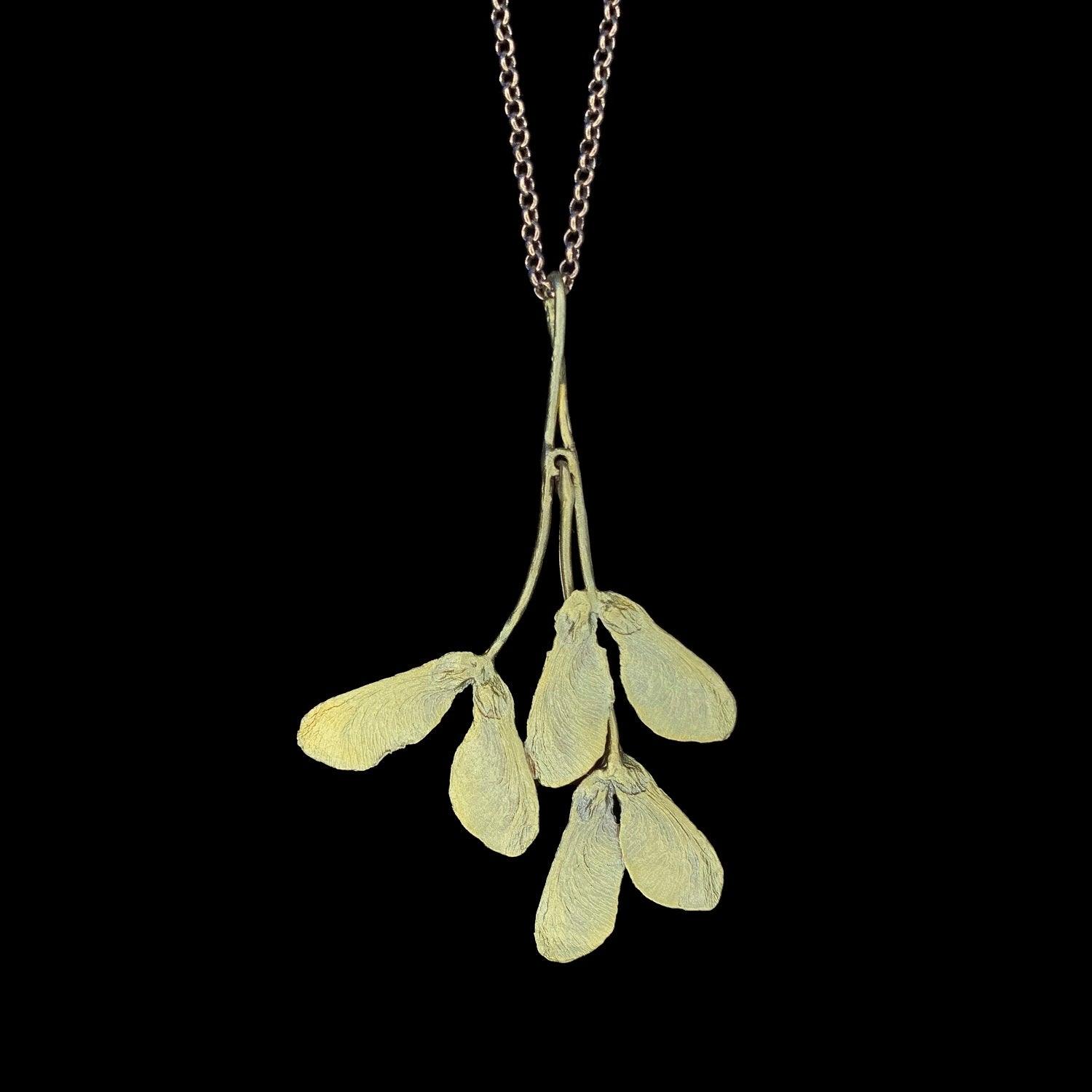 Japanese Maple Pendant - Long - Michael Michaud Jewellery