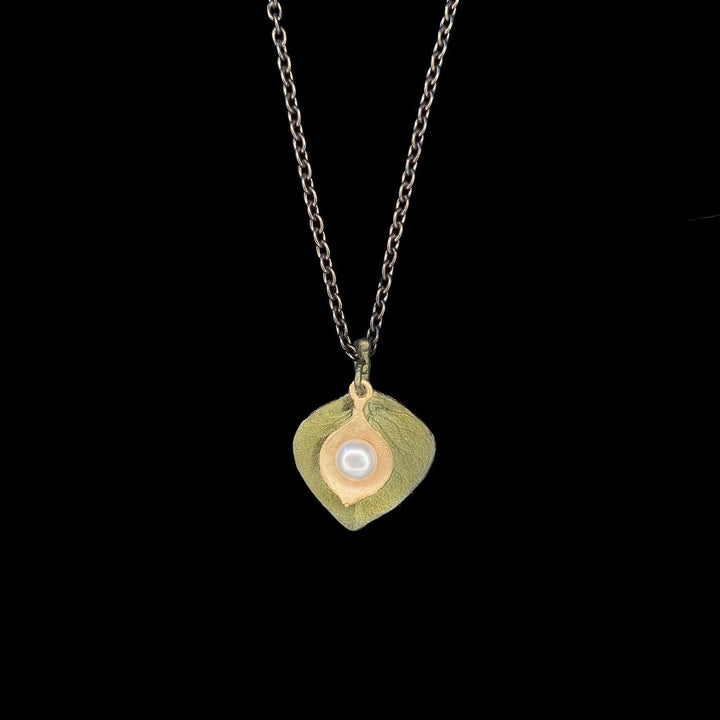 Round Leaf Eucalyptus Pendant - Dainty - Michael Michaud Jewellery