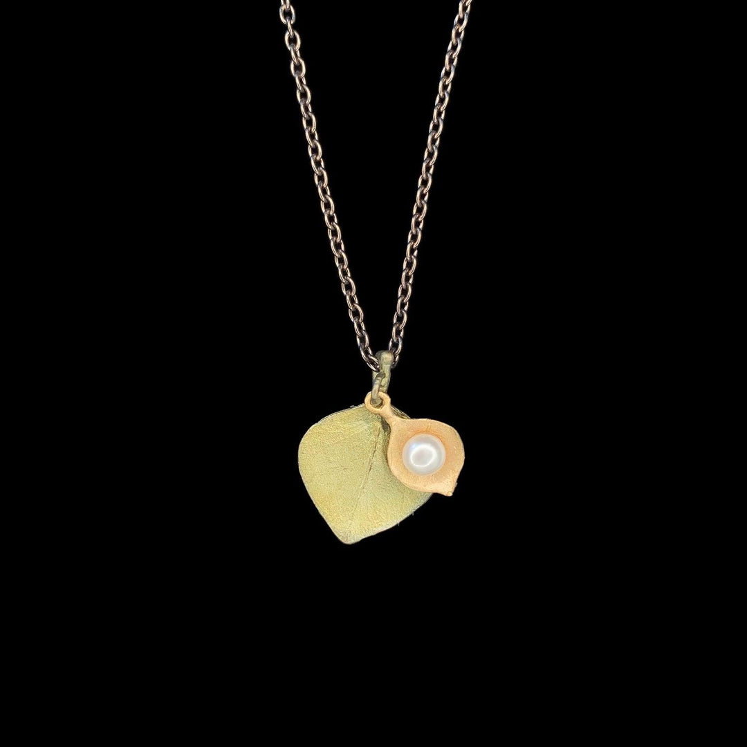 Round Leaf Eucalyptus Pendant - Dainty - Michael Michaud Jewellery