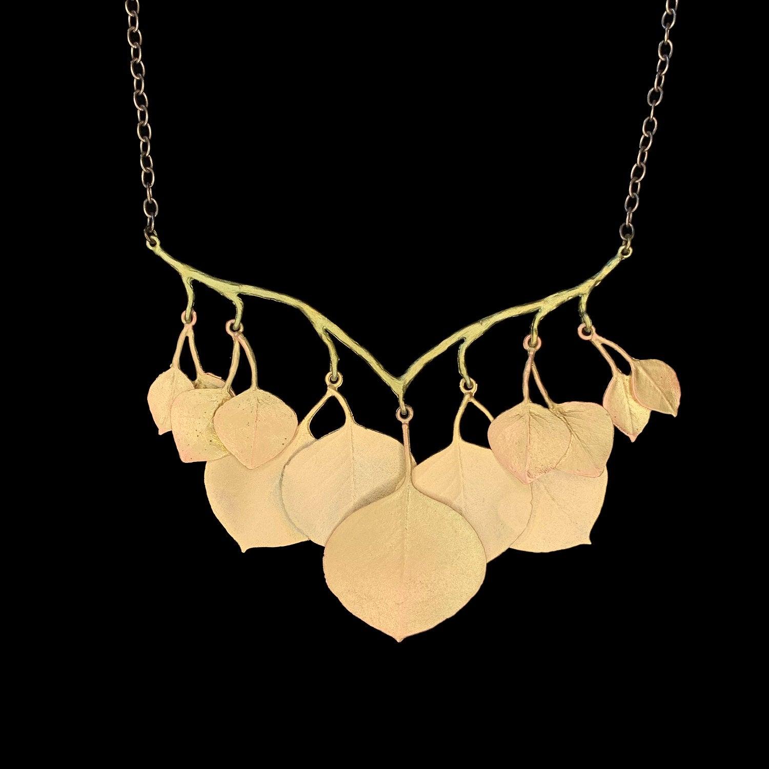 Round Leaf Eucalyptus Necklace - Branch - Michael Michaud Jewellery