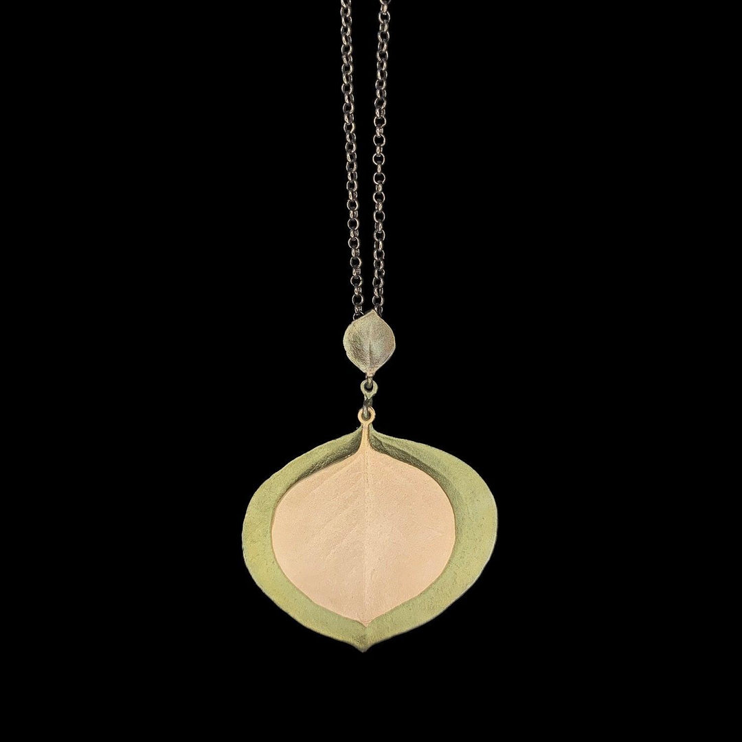 Round Leaf Eucalyptus Pendant - Large Double Leaves - Michael Michaud Jewellery