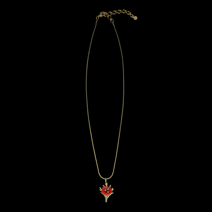 Red Poppy Pendant - Petite - Michael Michaud Jewellery