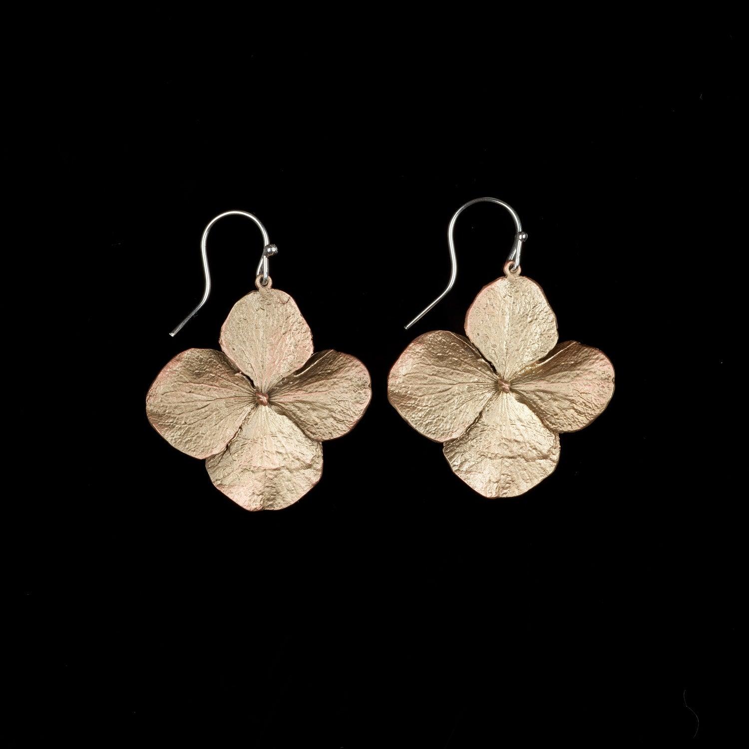 Hydrangea Earrings - Large Petal Wire Drop - Michael Michaud Jewellery