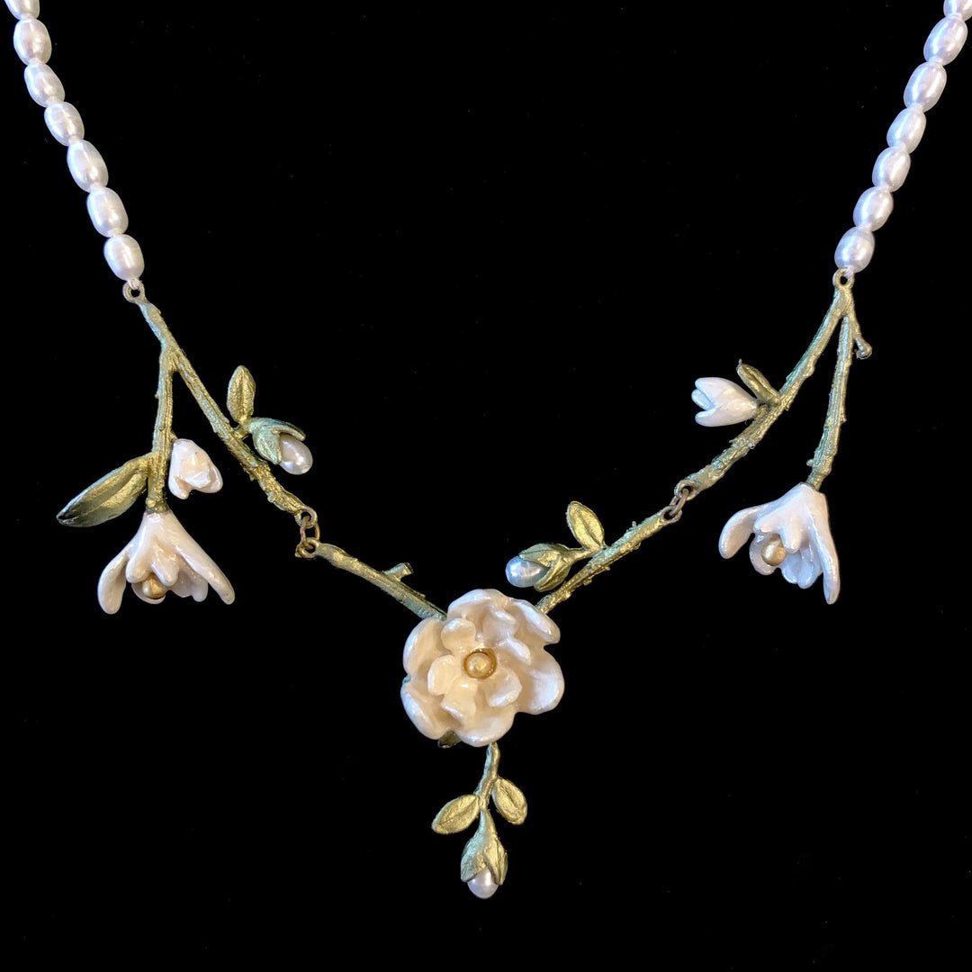 Magnolia Necklace - Flower Pearls - Michael Michaud Jewellery