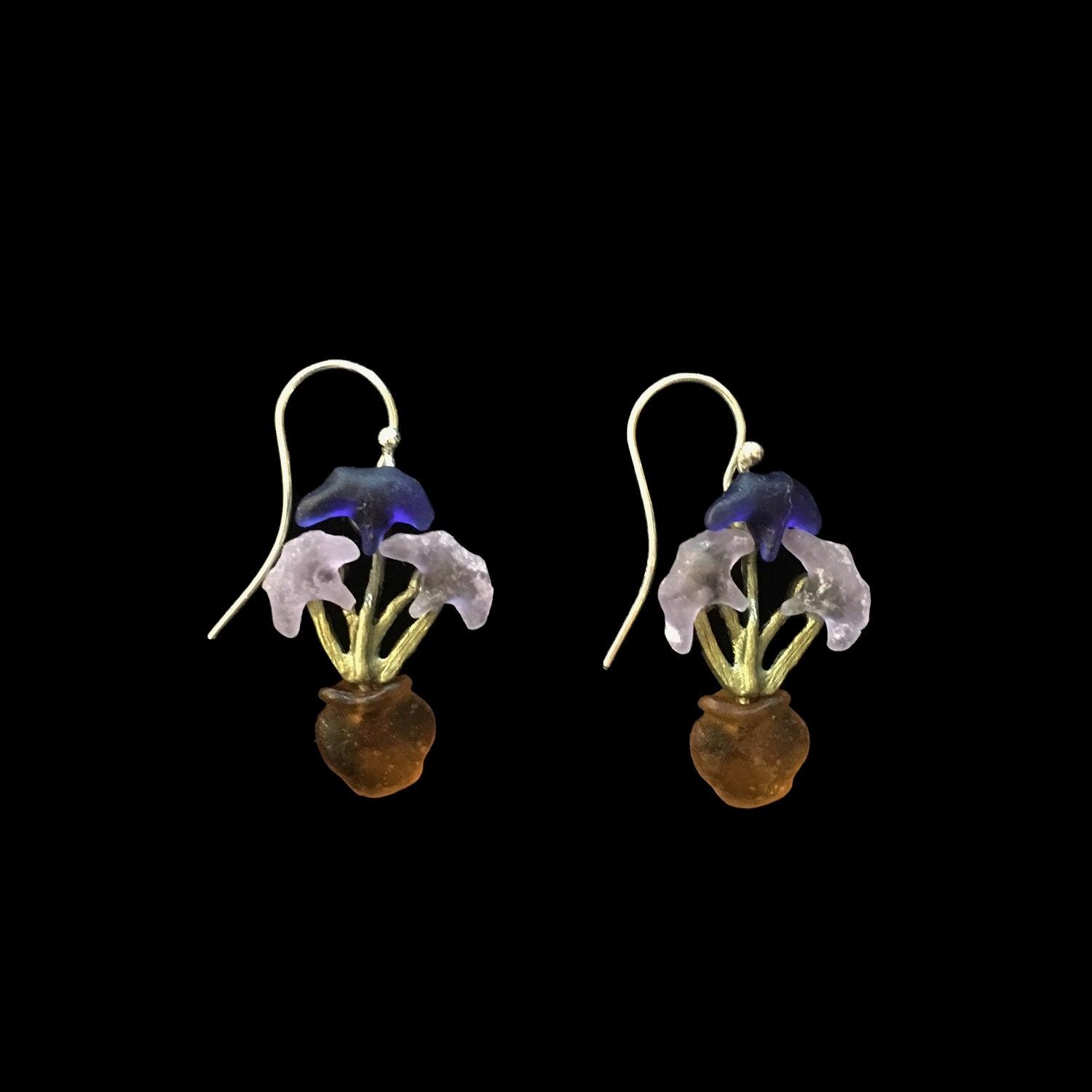 Van Gogh Irises Earrings - Wire - Michael Michaud Jewellery