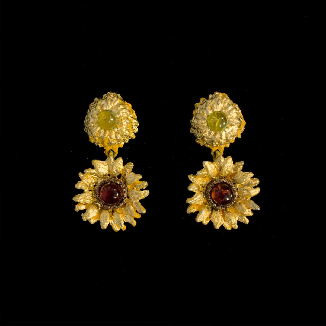 Van Gogh Sunflower Earrings - Post - Michael Michaud Jewellery