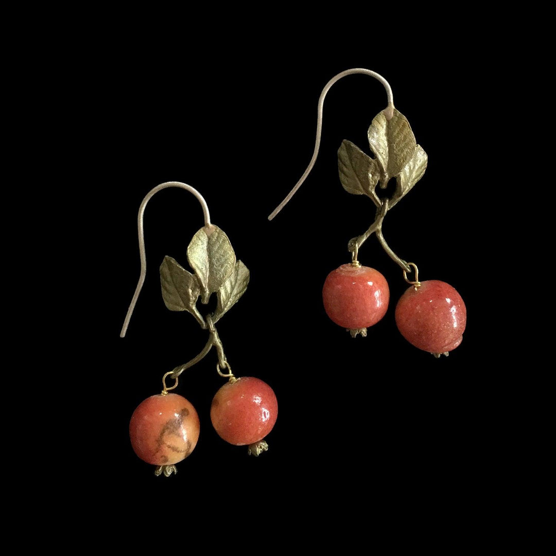 Crab Apple Earring - Wire Drop - Michael Michaud Jewellery