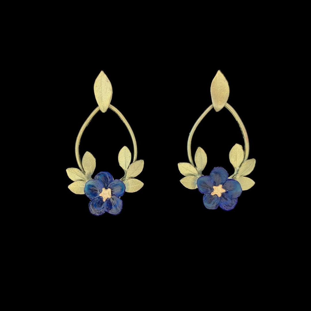 Blue-Eyed Mary Earrings - Oval Post - Michael Michaud Jewellery