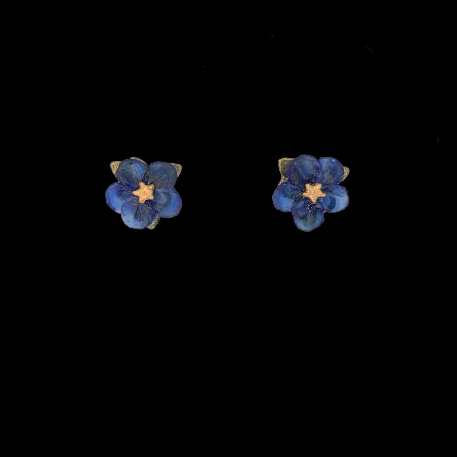 Blue-Eyed Mary Earrings - Petite Post - Michael Michaud Jewellery