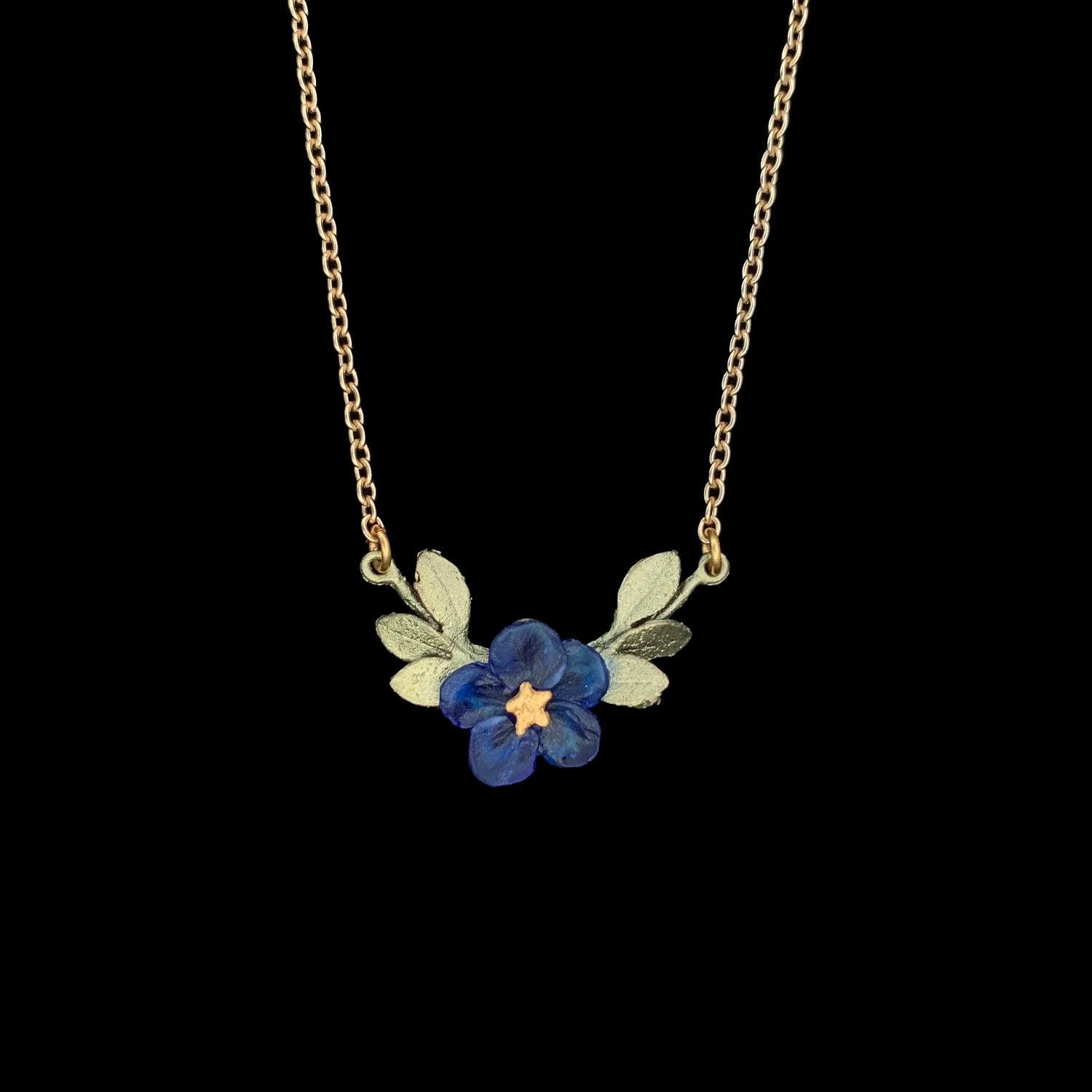 Blue-Eyed Mary Pendant - Single Flower - Michael Michaud Jewellery