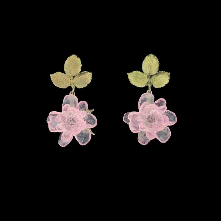 Blushing Rose Earrings - Post Drop - Michael Michaud Jewellery