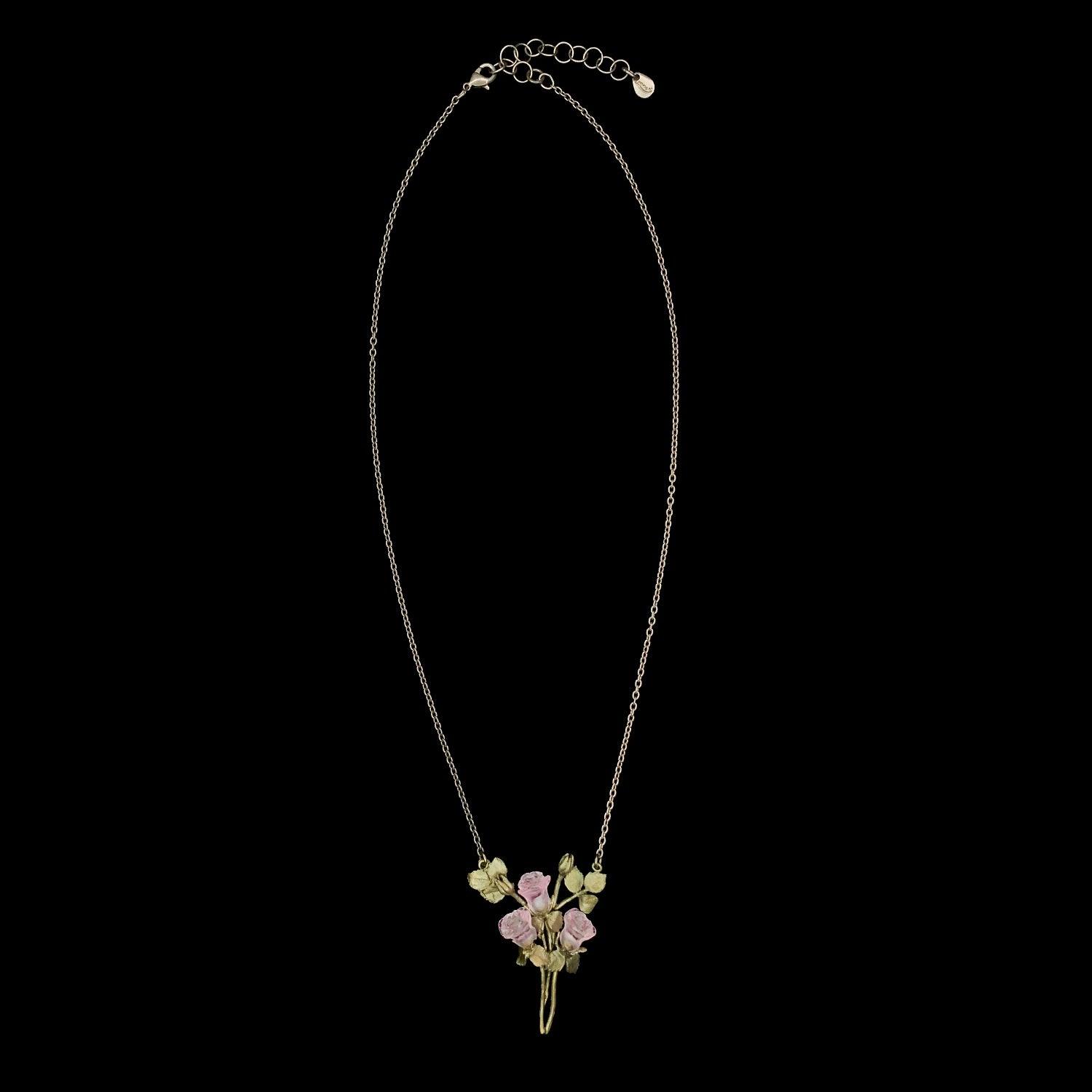 Blushing Rose Pendant - Triple Rose - Michael Michaud Jewellery