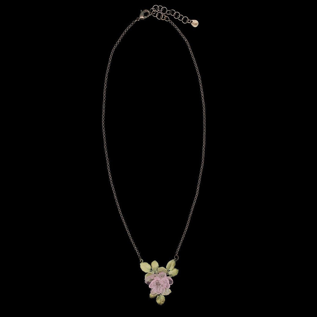 Blushing Rose Pendant - Single Flower - Michael Michaud Jewellery