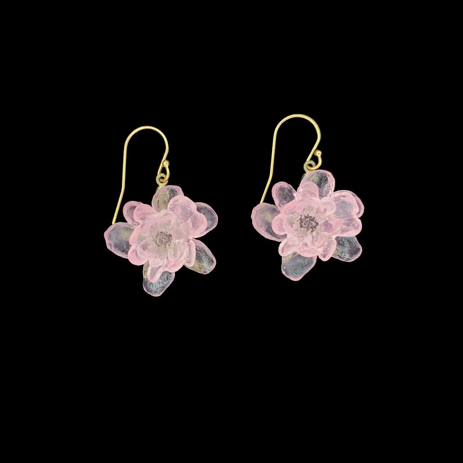 Blushing Rose Earrings - Wire - Michael Michaud Jewellery