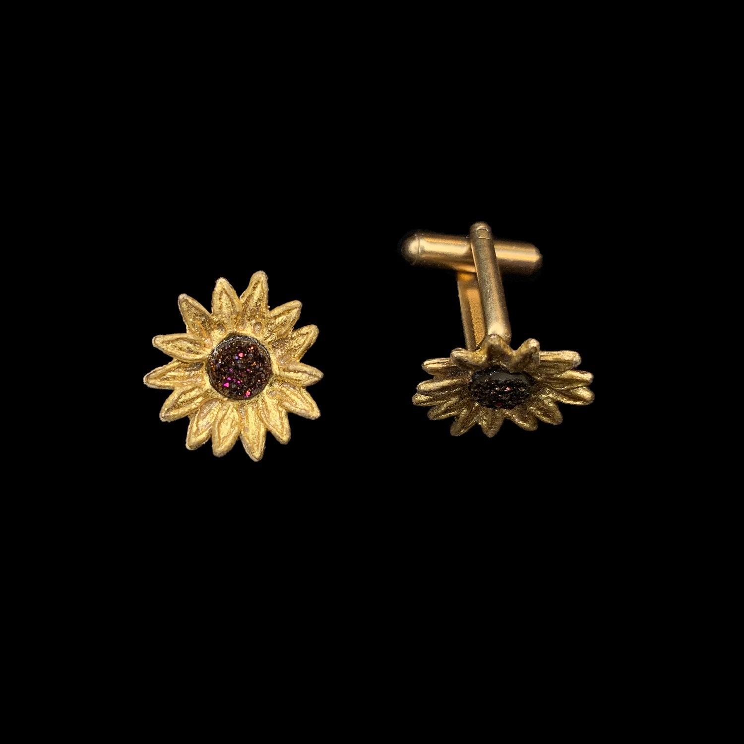 Sunflower Cufflinks - Michael Michaud Jewellery