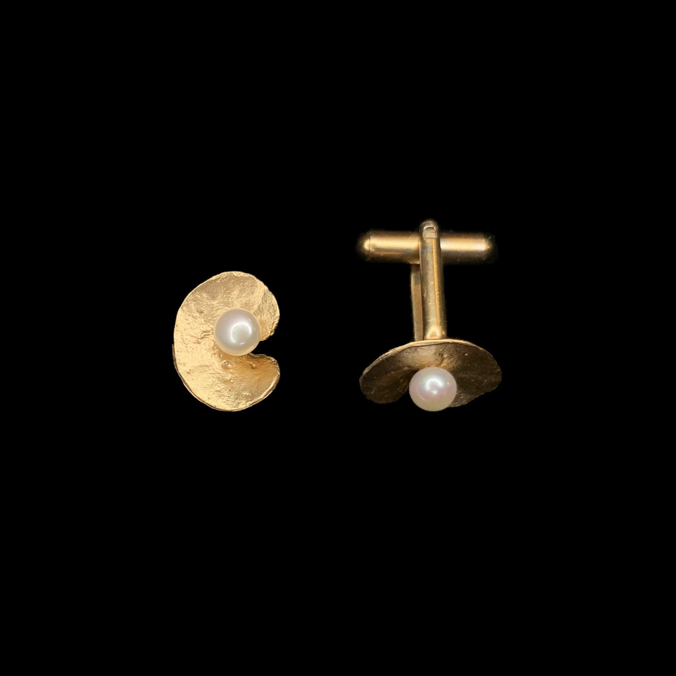 Spiral Geranium Cufflinks - Michael Michaud Jewellery