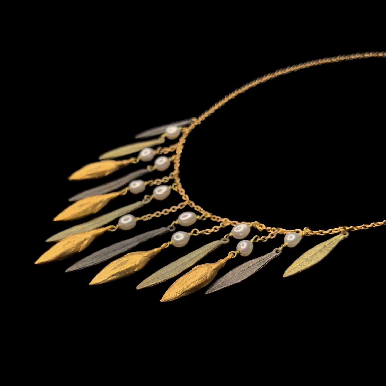 Leaf and Bud Necklace - Statement - Michael Michaud Jewellery