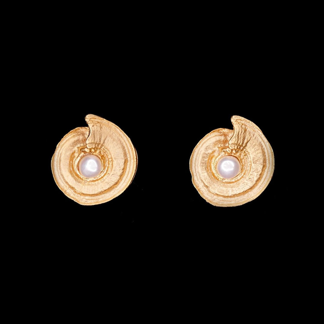 Fine Nautilus Shell Earrings - Post - Michael Michaud Jewellery