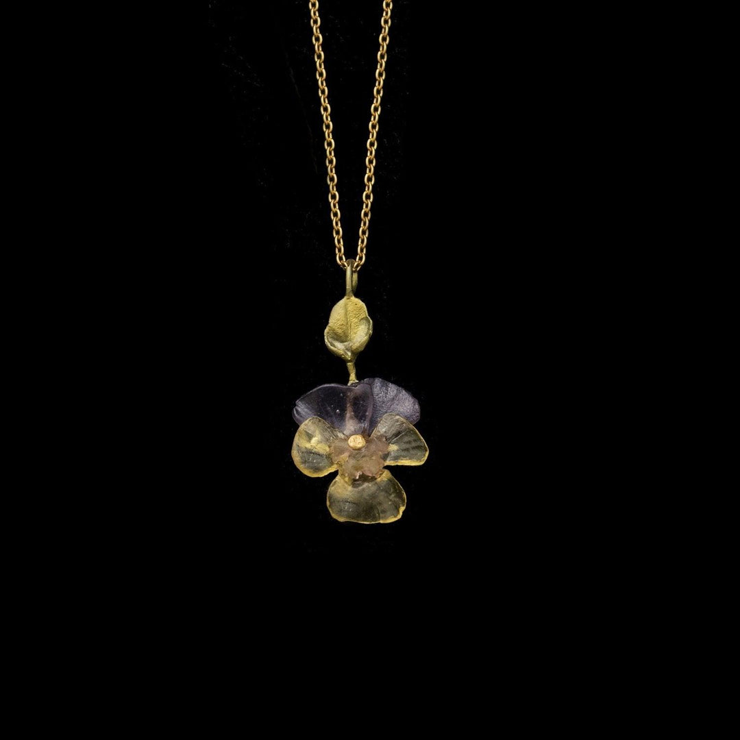 Pansies Pendant - Dainty - Michael Michaud Jewellery